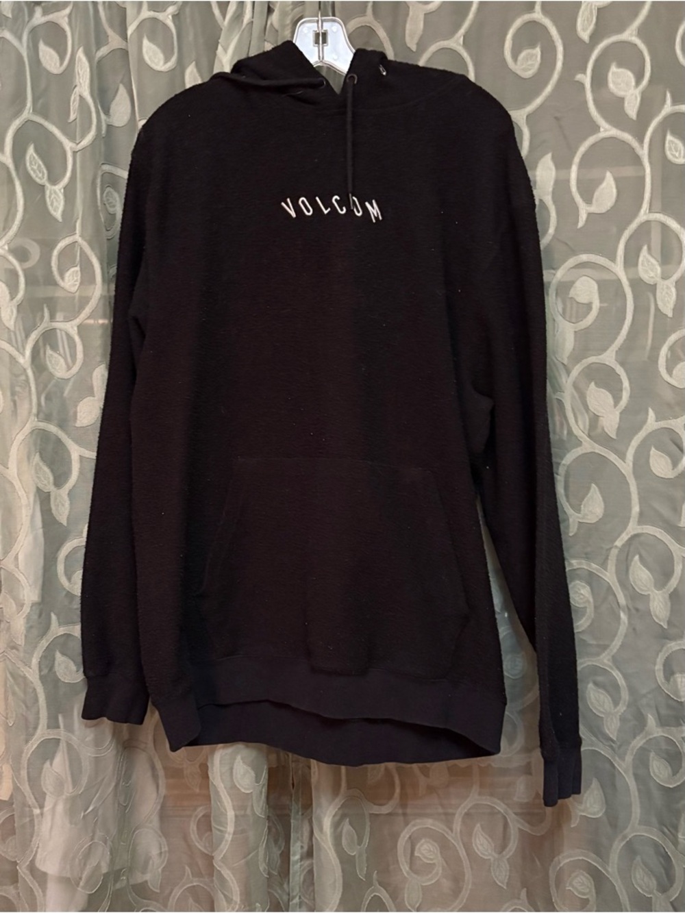 Volcom Black Pullover Hoodie with White Script